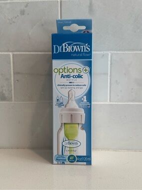 7 Avail - Dr. Brown's Options+ Anti-Colic Narrow Bottle - 0m+ Level 1 Nipple
